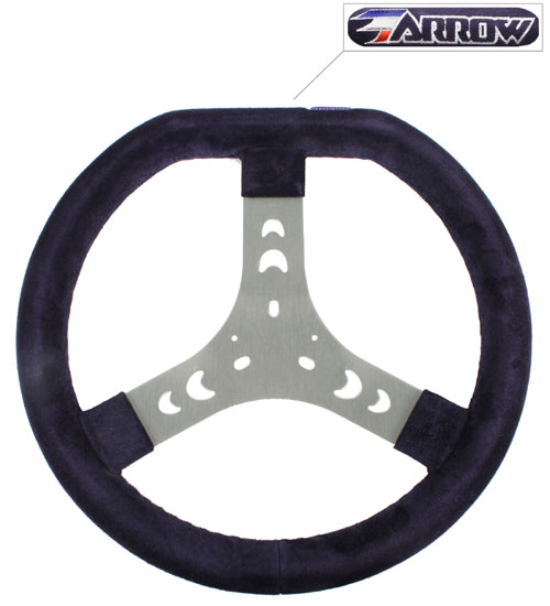 Steering Wheel Flat Top Blue with Arrow Logo
