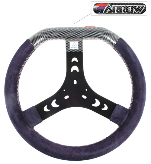Steering Wheel Arrow Blue/Carbon Look